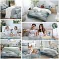 thumbnail image 5 of Cloud Effect Bedding Duvet Cover Set Queen Size 4 Pieces Modern Watercolor Marble Texture Bedding Set with Zipper Closure, 1 Comforter Cover 90x92 Inches 1 Flat Sheet & 2 Pillow Cases, 5 of 7