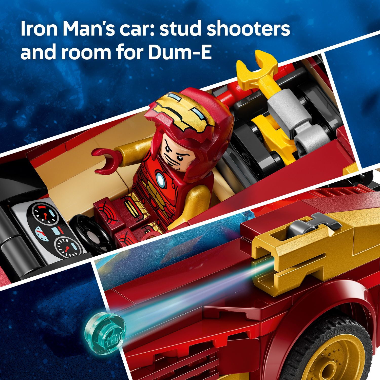 LEGO Super Heroes Marvel Iron Man Car & Black Panther vs. Red Hul 76310