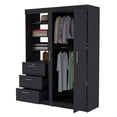 thumbnail image 6 of FM FURNITURE Tempe 3 Drawers Armoire, 3-Tier Shelf, 2-Door, 6 of 6