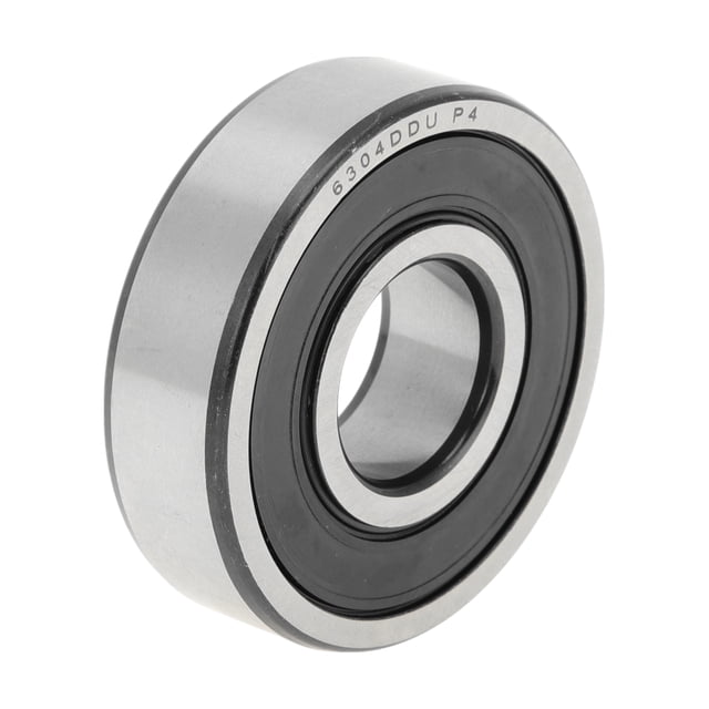 Unique Bargains Roulements à Billes 6304DDU Rainure Profonde 20x52x15mm P4 Double Joint en Caoutchouc Roulements Lubrifiés 1 Pce Roue de Scooter Planche à Roulettes Universelle Noir Argent Ton