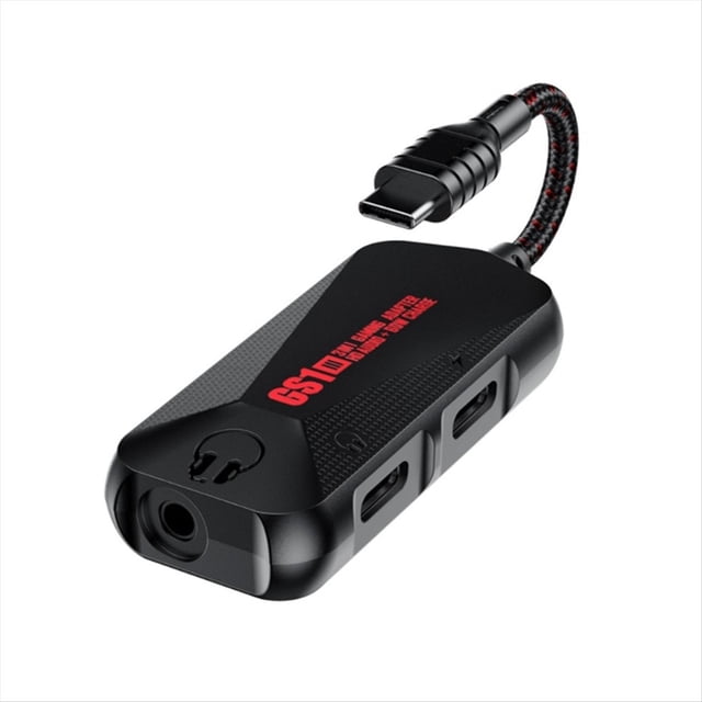 Tarjeta de Sonido para Teléfono de Juegos GS1 Tarjeta de Sonido para Juegos Móviles 3 en 1 con Adaptador de Cargador USB-C Tipo-C A Carga de 3,5 mm