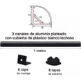 thumbnail image 4 of 3pcs Perfil De Aluminio Para Tira Led En Casa Oficinas 3m Negro mica negra, 4 of 5