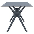 thumbnail image 3 of Luxury Commercial Living 55" Gray Solid Rectangular Patio Dining Table, 3 of 6