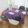 thumbnail image 2 of Yayeee Tablecloths 54" x 54" Rectangle Wrinkle Resistant Party Table Cover, Halloween Black Cat, 2 of 8