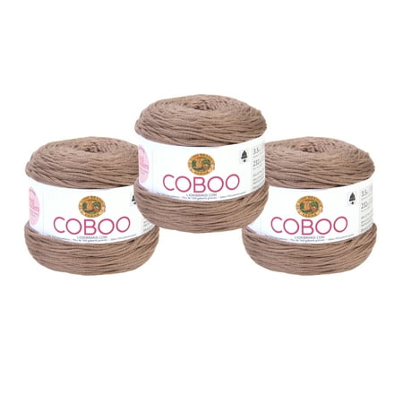 UPC: 0842093115991 | Lion Brand Yarn Coboo Taupe Light Brown Yarn 3 Pack