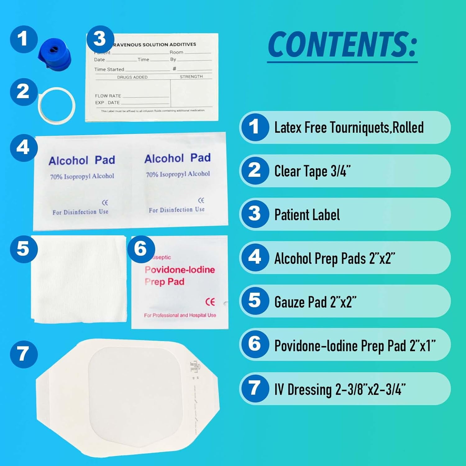 Catheter Securement Device Kit VASTMED IV Starter Kit - 50PC Medical ...