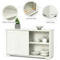 thumbnail image 4 of Kepooman Sideboard Buffet, Kitchen Storage Cabinet,Kitchen Storage Cupboard Cabinet with Sliding Door-Antique White, 4 of 12