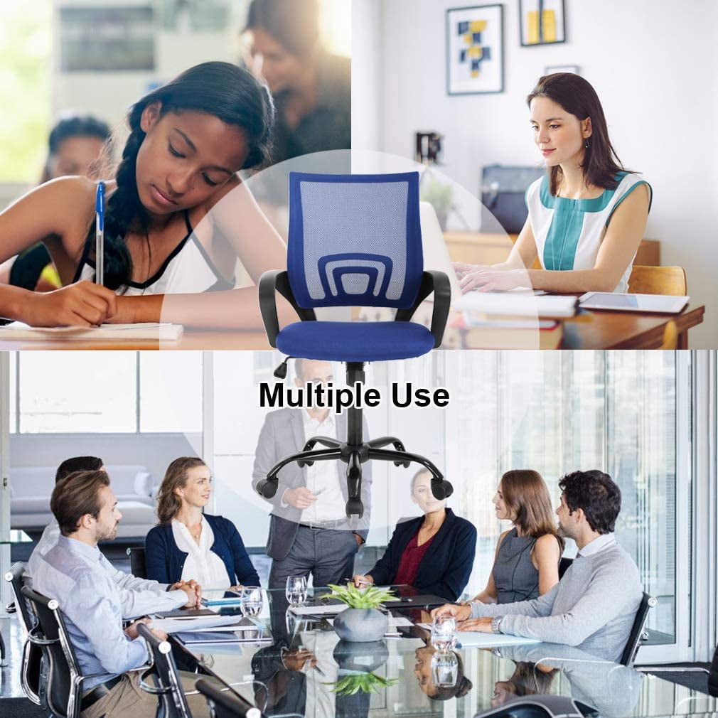 NiamVelo Mesh Office Chair Height Adjustable Ergonomic Desk Chair Quiet Executive Rolling Swivel Chair for Adults, Blue