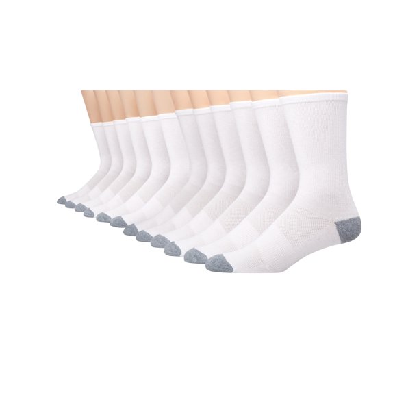Hanes Men's XTemp Active Cool Lightweight Crew Socks, 12 pack