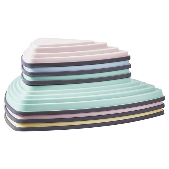 KFFKFF Children's Balance Stepping Stones, Set of 6, Supports 220 lbs, Secure Sensory Stepping Stones for Toddlers, Indoor/Outdoor Coordination Game Toys, Suitable for Kids Aged 3 to 8