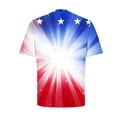 thumbnail image 5 of UVEASISHA Men Lightweight T Shirts American Flag Printed Short Sleeve Casual T-Shirt 4th of July Holiday Party Tee Tops Big and Tall Summer Tees Light Blue XXXXXL, 5 of 6