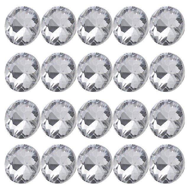 20 uds. 20 botones de costura de cristal redondos de color plateado de tamaño-3mm kaili Sencillez