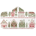 thumbnail image 5 of Yayeee Kids Hooded Towels Toddler Soft Absorbent Beach Bathing Wrap 50" x 23.5", Red Christmas House, 5 of 5