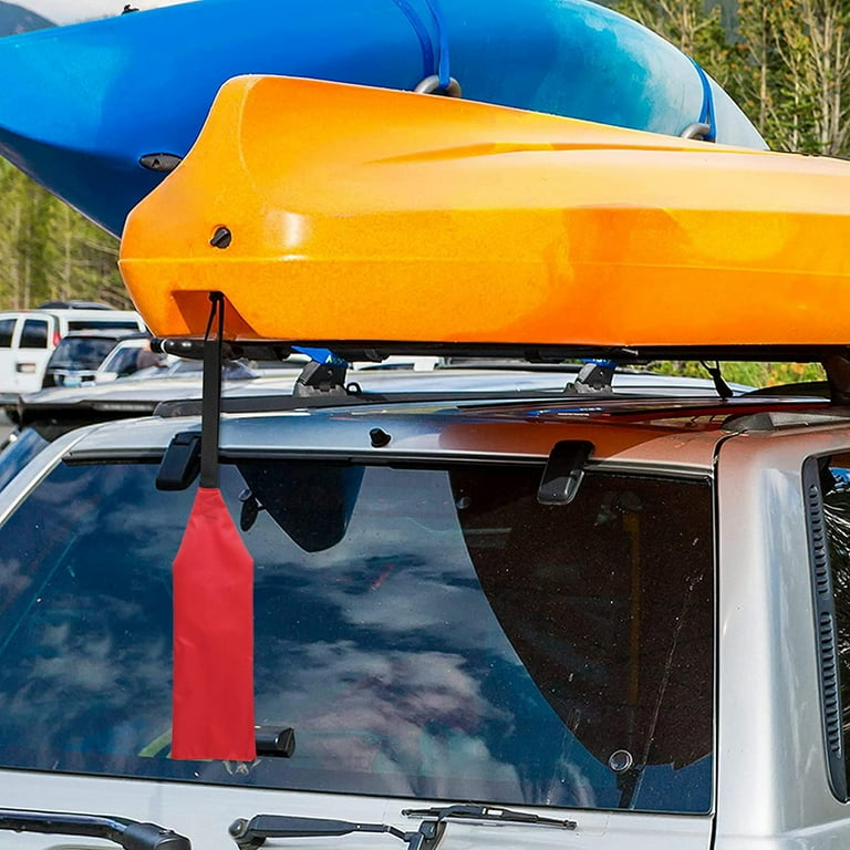 Kayak Safety Flag 2 PCS High Visibility Trailer Warning Flag Red Safety Flag For Kayak Sup Towing Red Kayak