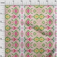 thumbnail image 3 of oneOone Silk Tabby Light Pink Fabric Asian Ikkat With Watercolor Dress Material Fabric Print Fabric By The Yard 42 Inch Wide, 3 of 4