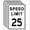 4 Pack, variant on Speed Limit 25 MPH Sign,16 x12 Inches,Reflective Aluminum,2 Pack