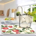 thumbnail image 5 of Yayeee Dish Drying Mat for Kitchen Counter 16"x18" Microfiber Absorbent Pad, Apple Leaves Pattern, 5 of 7