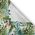 thumbnail image 6 of Ambesonne Leaf Grommet Curtain, Palm Tree Flowers Hibiscus, 50" x 63", Pale Caramel Burgundy, 6 of 6