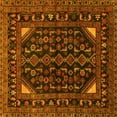 thumbnail image 1 of Ahgly Company Machine Washable Indoor Square Persian Yellow Traditional Area Rugs, 8' Square, 1 of 4