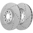 thumbnail image 2 of Detroit Axle - Front Brake Rotors for 2015-2022 Ram Promaster City, Drilled and Slotted Disc Brake Rotors 2016 2017 2018 2019 2020 2021 Replacement : 12.01" inch Rotor, 2 of 3