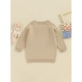 thumbnail image 4 of Bslissey Baby Boys Girls Easter Sweater Embroidery Letter Crew Neck Pullovers Casual Long Sleeve Knit Jumper Infant Toddler Warm Loose Knitwear Tops 3M 6M 9M 12M 18M 24M, 4 of 8