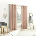thumbnail image 4 of No. 918 Talia Tonal Floral Semi-Sheer Grommet Curtain Panel, 40"W X 84"L, Dusty Terracotta, 4 of 6