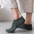 thumbnail image 3 of Paquete de 8 calcetines invisibles de algodón antideslizantes con cojín informal para hombre con silicona, calcetines cómodos, 3 of 5