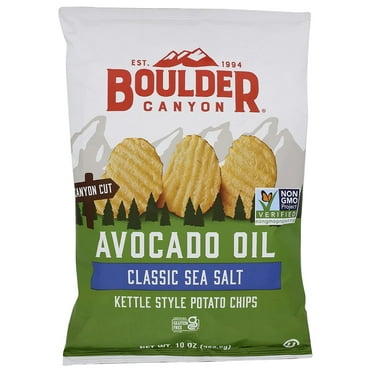Boulder Canyon Avocado Oil Potato Chips Sea Salt 5.25 oz Pack of 2
