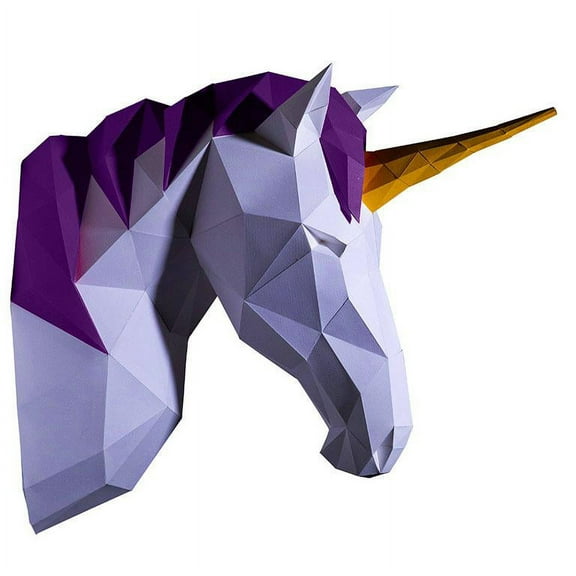 PAPERCRAFT WORLD DIY 3D Unicorn Wall Art