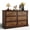 Dark Walnut, variant on 6 Drawers Dresser for Bedroom, 47" Wide Wooden Chest of Drawers with Natural Texture, Vintage Design, Storage Organizer for Living Room, Nursery