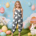 thumbnail image 2 of Toddler Girl Clothes Summer Romper Cute Print Sleeveless Short Jumpsuit Overall with Pockets Kids Summer Outfits Toddler Girls Clothes 12 18 24 Months 2T 3T 4T 5T 6T 7T 8T 9T 10T,Grey,1-2 Years, 2 of 6