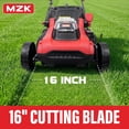 thumbnail image 5 of MZK 40V 16" Electric Lawn Mower, 2-in-1 Brushless Cordless Lawn Mower, Walk-Behind Push Mowers with 5-Position Height Adjustment, 2 x 4.0Ah Batteries & Charger Included, LM16B011, 5 of 9
