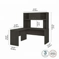 thumbnail image 2 of Echo L Shaped Desk with Hutch in Charcoal Maple - Engineered Wood, 2 of 10