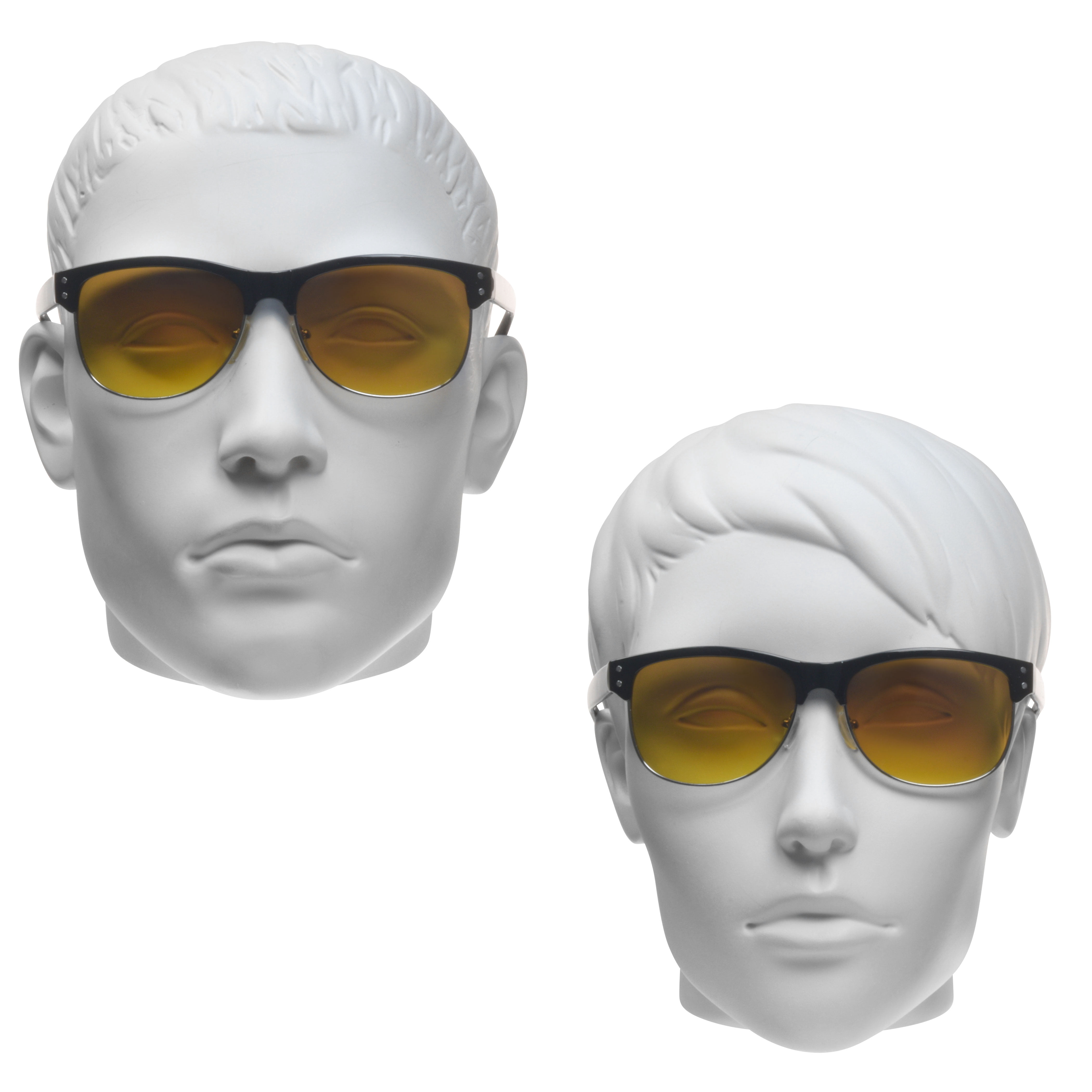 proSPORT Hd Blue Light Blocking Sunglass Men Women High Definition Amber Lens Black Metal Frame