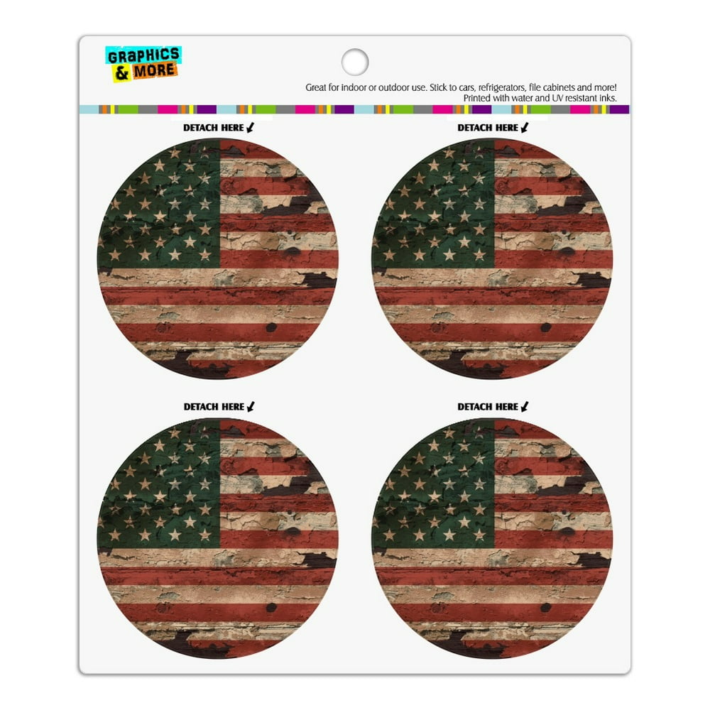 Rustic American USA Flag Distressed Refrigerator Fridge Locker Vinyl