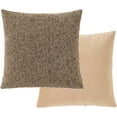 thumbnail image 2 of Fennco Styles Brown Nubby Weave Throw Pillow Cover 18" x 18" – Modern Minimalist Textured Decorative Cushion Case for Sofa, Couch, Bed, or Chair, 2 of 6