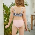 thumbnail image 5 of Fesfesfes Teen Girls Summer Holiday Bikini Sets Children Girls Swimwear Leopard Print Tube Tops Split Two Piece Swimsuit Swim Pool Beach Wear Bathing Suit 6-12 Years, 5 of 9