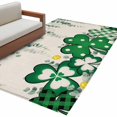 thumbnail image 6 of St. Patrick's Day Kitchen Runner Rug 2.7x5 Washable Runners for Hallway Non Slip Green Shamrocks Leaf Polka Dots Beige Large Area Rug Indoor Floor Carpet for Bathroom Laundry Entryway Bedroom, 6 of 8