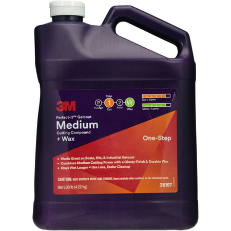 3M Perfect-It™ Step 1 Cut Gelcoat Medium One-Step Cutting Compound + Wax 9.3 lb. (Best Polishing Compound For Gelcoat)