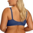 thumbnail image 5 of UVEASISHA Full Figure Bras for Women Plus Size Wireless Bralette Scalloped Full Coverage Minimizer Bras Push Up Everyday Bras Dark Blue XS, 5 of 6