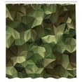 thumbnail image 2 of Ambesonne Sage Shower Curtain, Geometric Fractal Camo, 69"Wx75"L, Brown and Green, 2 of 2