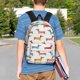 thumbnail image 4 of Easygdp Dachshund Dog Puppy Mochila Ligera de 15 Pulgadas para Estudiantes, Mochila Cómoda para la Escuela y Viajes, Correas Ajustables, 4 of 6