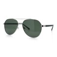 thumbnail image 5 of Mens Antiglare Polarized Lens Iconic Officer Metal Rim Pilots Sunglasses Silver Green - Green, 5 of 7