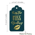 thumbnail image 5 of Inkdotpot Gold Foil Paper Hang Tags Kiss The Miss Goodbye Bridal Shower Favor Tags 100 Pack, 5 of 6
