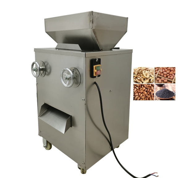 Grease Oil Material Grinder Crusher Machine Double-Roller Walnut Nut Soybean Sesame Peanut Commercial 110V
