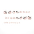 thumbnail image 2 of Armure d'Ongle Noir et Blanc Ligne Strass 24 Pcs, 2 of 5