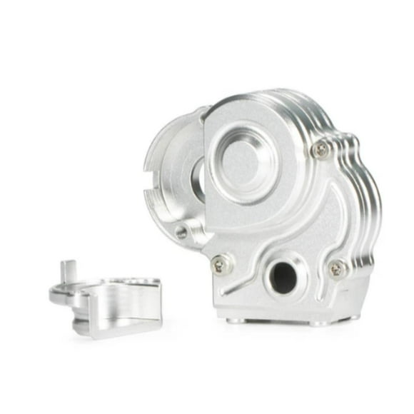 maskred Aluminum Alloy 1/18 Gear Box RC Upgrade Part Silent Performance Rc Gear Box For Axial Capra RC Car Part RC Car Accessories Silver