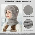 thumbnail image 3 of 3 in 1 Beanie Hat for Women, Beanie Mask, & Scarf in One, Cold Resistant Hats, Windproof Warm Snow Cap, 3 of 8