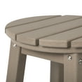 thumbnail image 6 of Costaelm Paradise 24" HDPE Round Outdoor Patio Counter Height Bar Stool, Weathered Wood, 6 of 8