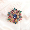 thumbnail image 2 of Sunflower shape crystal large large heavy brooch pim scarf rhinestone decoration root fabric pin for women, 2 of 4